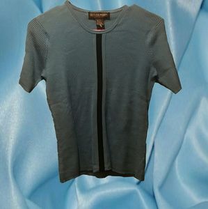 Oliver Perry blue ribbed top